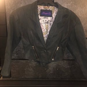 Vintage Black Genuine Leather jacket.